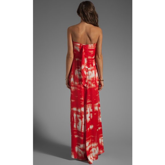 NWOT BCBG Maxazria Daniella Maxi Dress Strapless Size 12 Tie Dye Summer - Picture 5 of 11